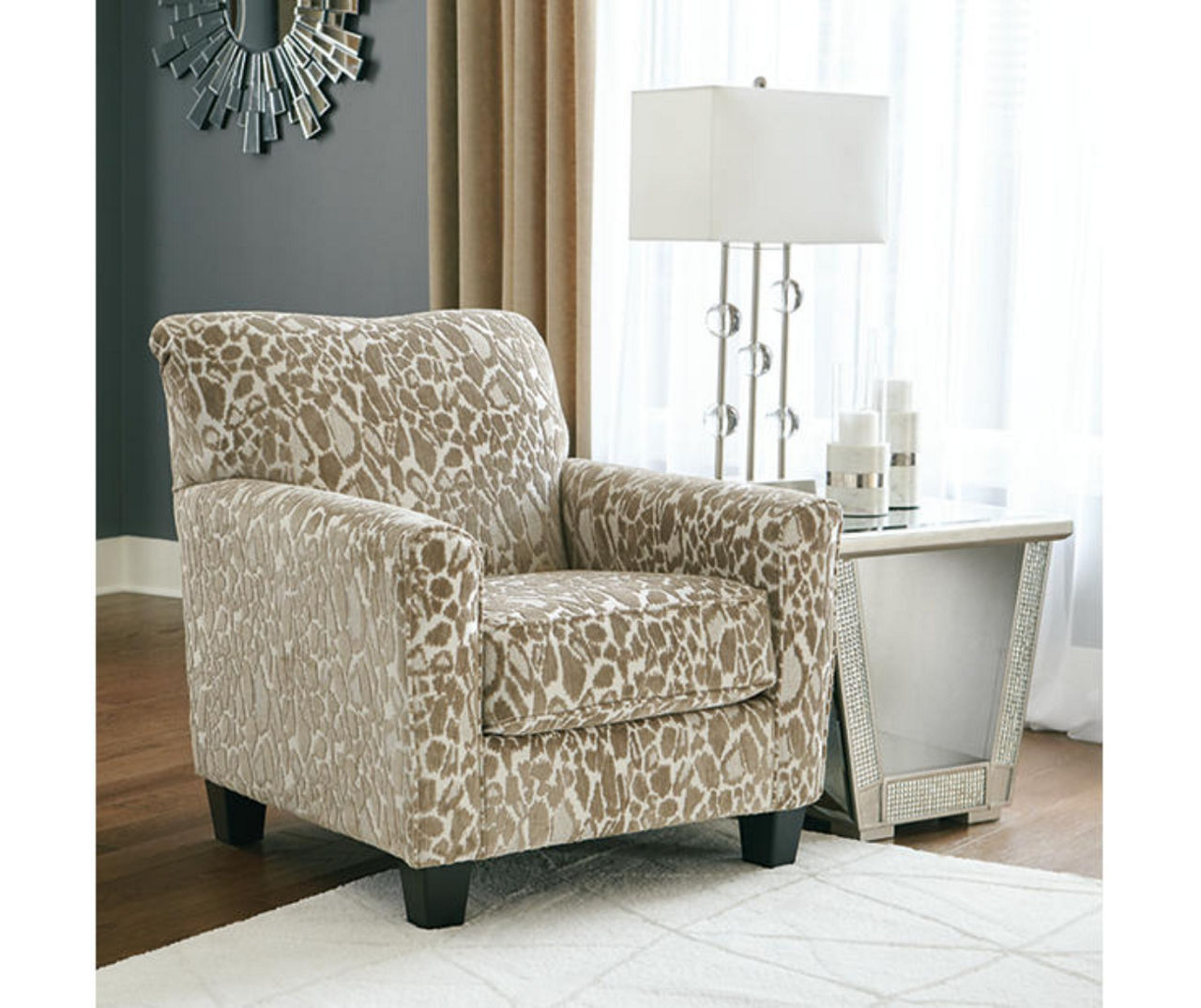 Zebra print accent chair best sale ashley furniture