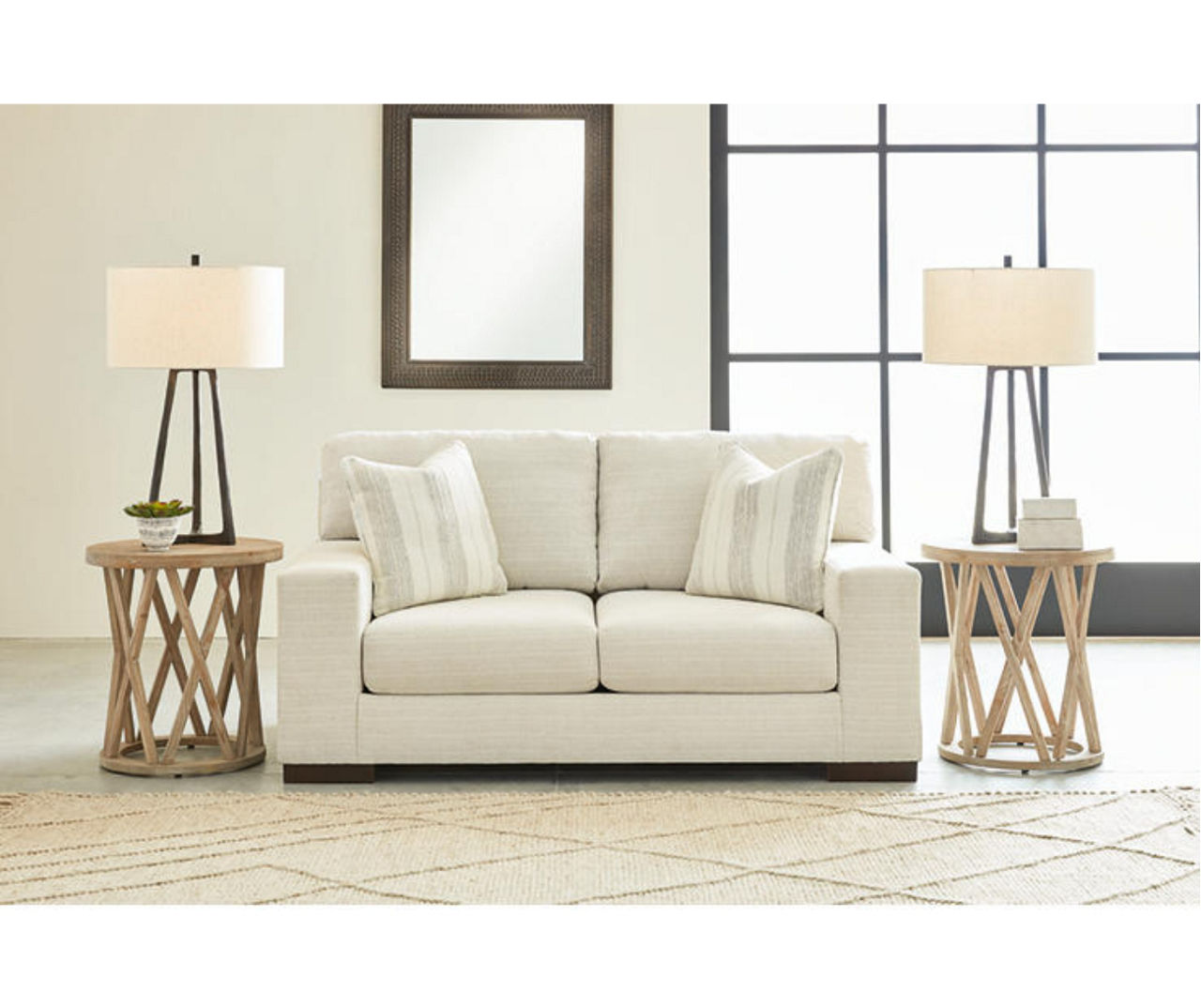 Maggie White Loveseat