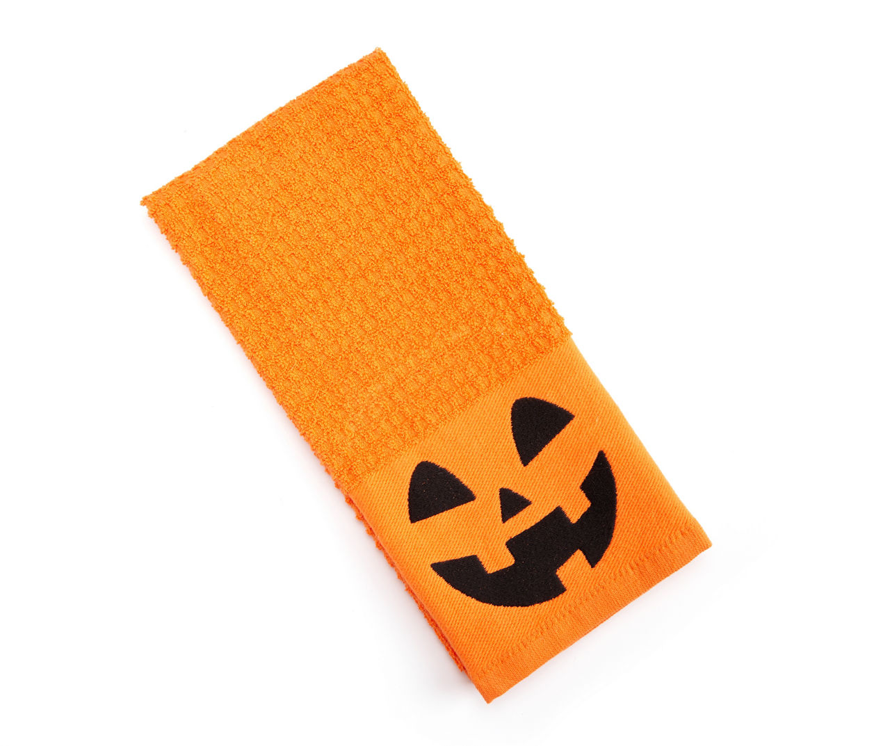 Orange Jack-O'-Lantern Kitchen Towel