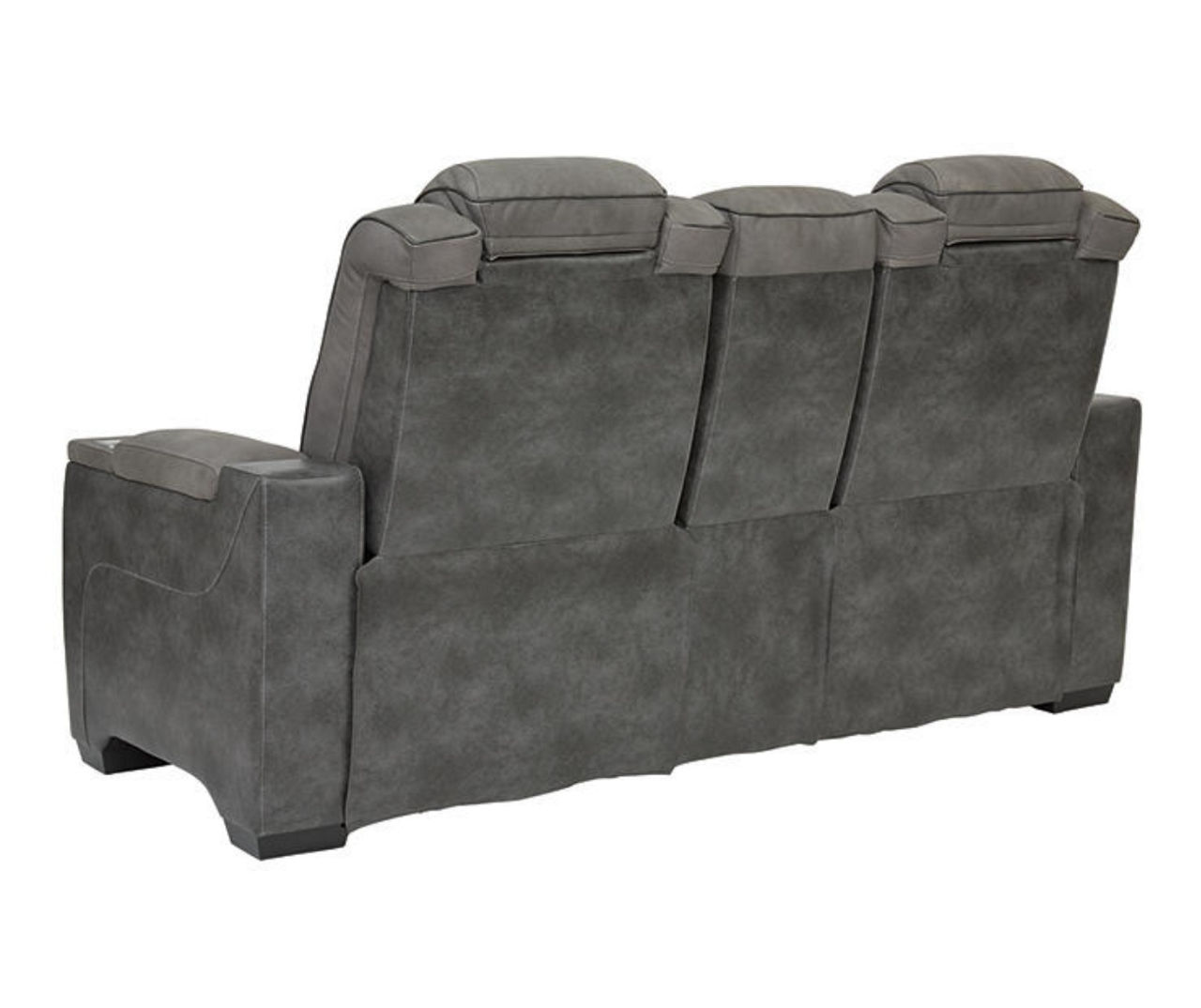Signature Design By Ashley Next Gen DuraPella Slate Power Zero Gravity Reclining Console Loveseat with USB Charging Big Lots