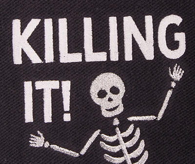 "Killing It!" Black Skeleton Kitchen Towel