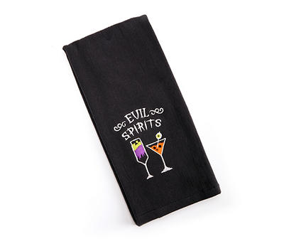 "Evil Spirits" Black Cocktail Kitchen Towel