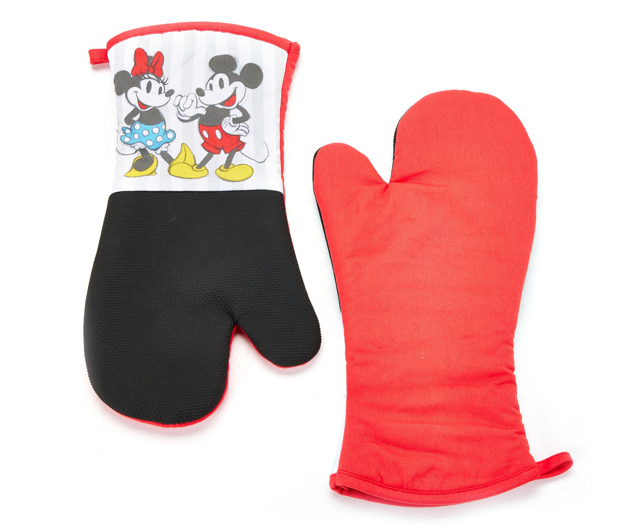 Disney Red & White Mickey & Minnie Mouse Oven Mitts, 2-Pack