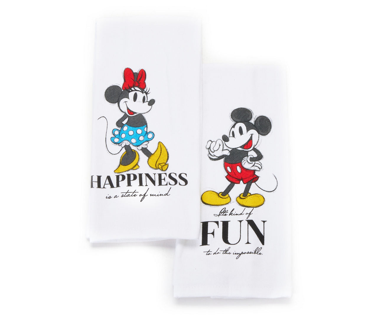 Disney Kitchen Towel Set - Mickey and Minnie Mouse Retro