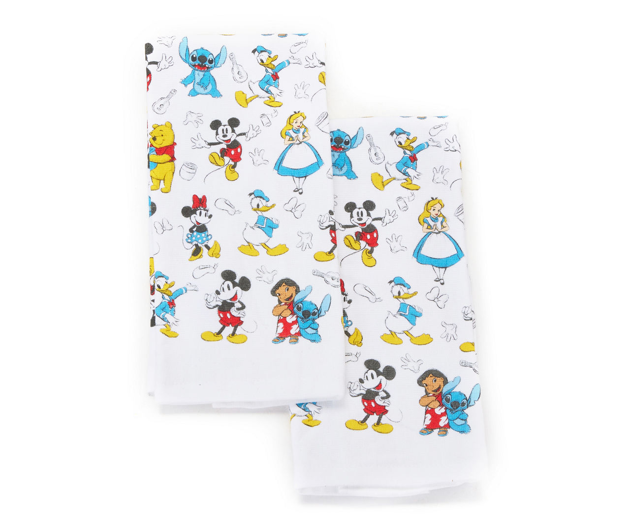 Disney White & Multi-Color Character Print Kitchen Towels, 2-Pack