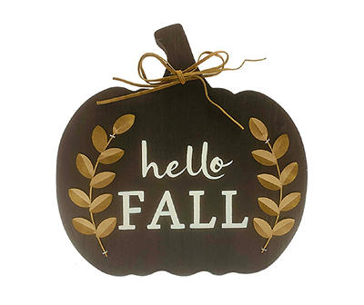 Harvest Meadow "Hello Fall" Pumpkin Tabletop Decor