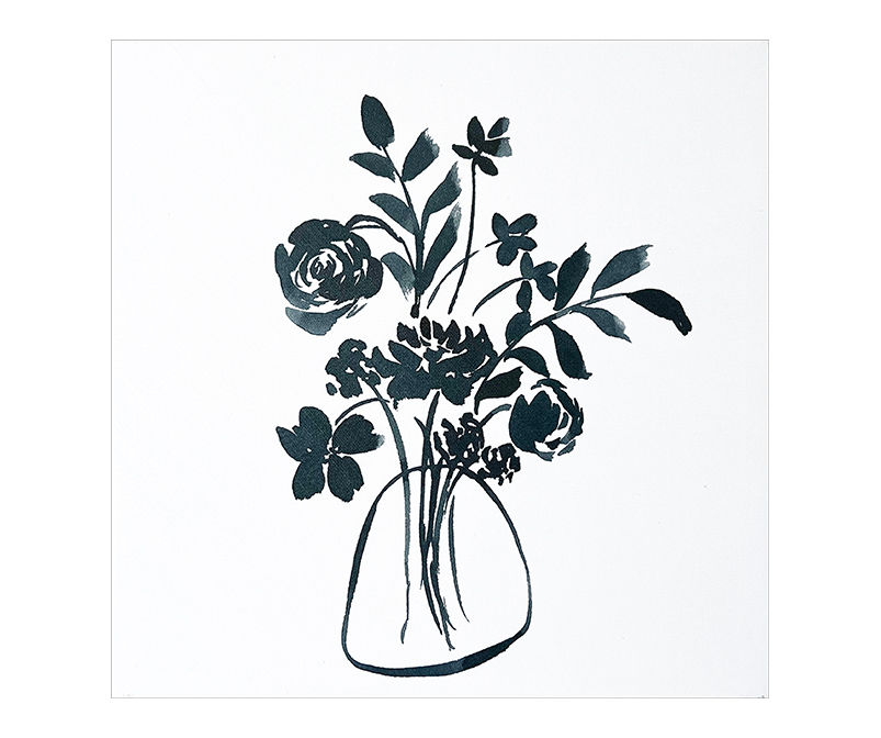 White & Indigo Floral I Canvas Art Big Lots