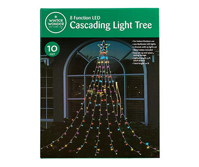 10' Multi-Color 8-Function Cascading LED Light Tree