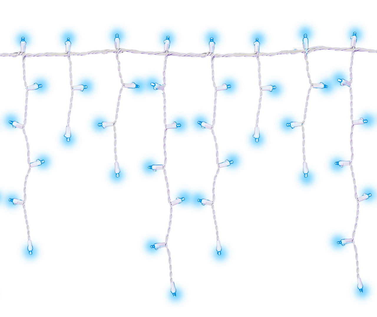 Winter Wonder Lane EZIlluminations Sync Blue LED Icicle Light Set, 80