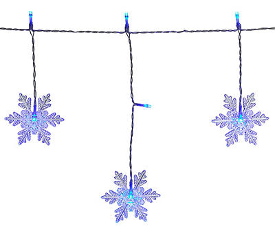 Winter Wonder Lane Snowflake LED Icicle Light Set, 30-Lights