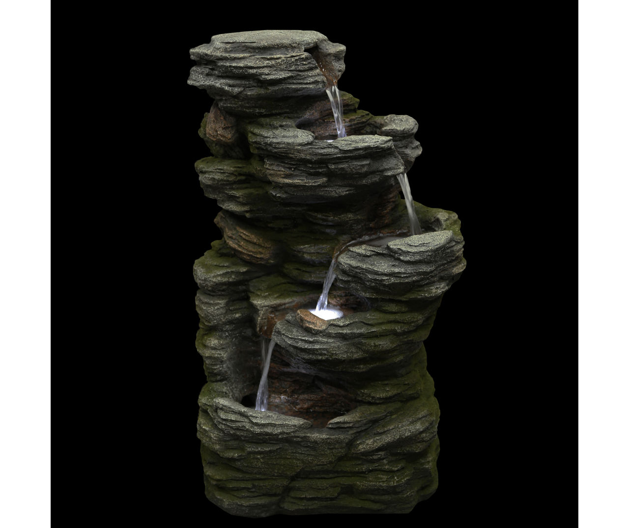Rock Formation 5-Tier LED Water Fountain
