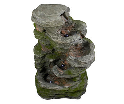 Rock Formation 5-Tier LED Water Fountain