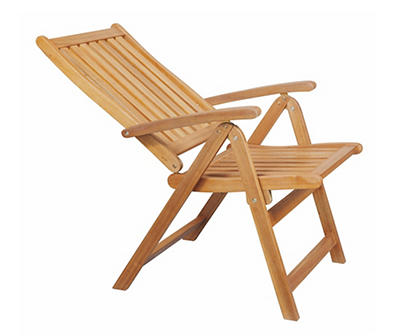Acacia Wood Patio Folding Chairs, 2-Pack