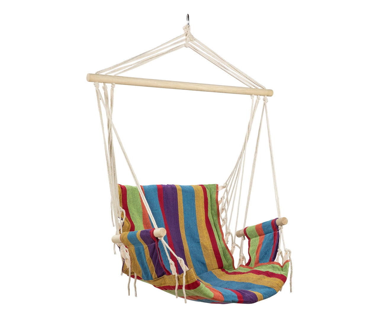 Hammock Chair With Foot Rest Green/Blue