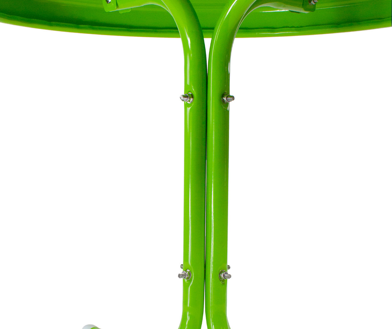 Retro Tulip Lime Green Metal Patio Side Table