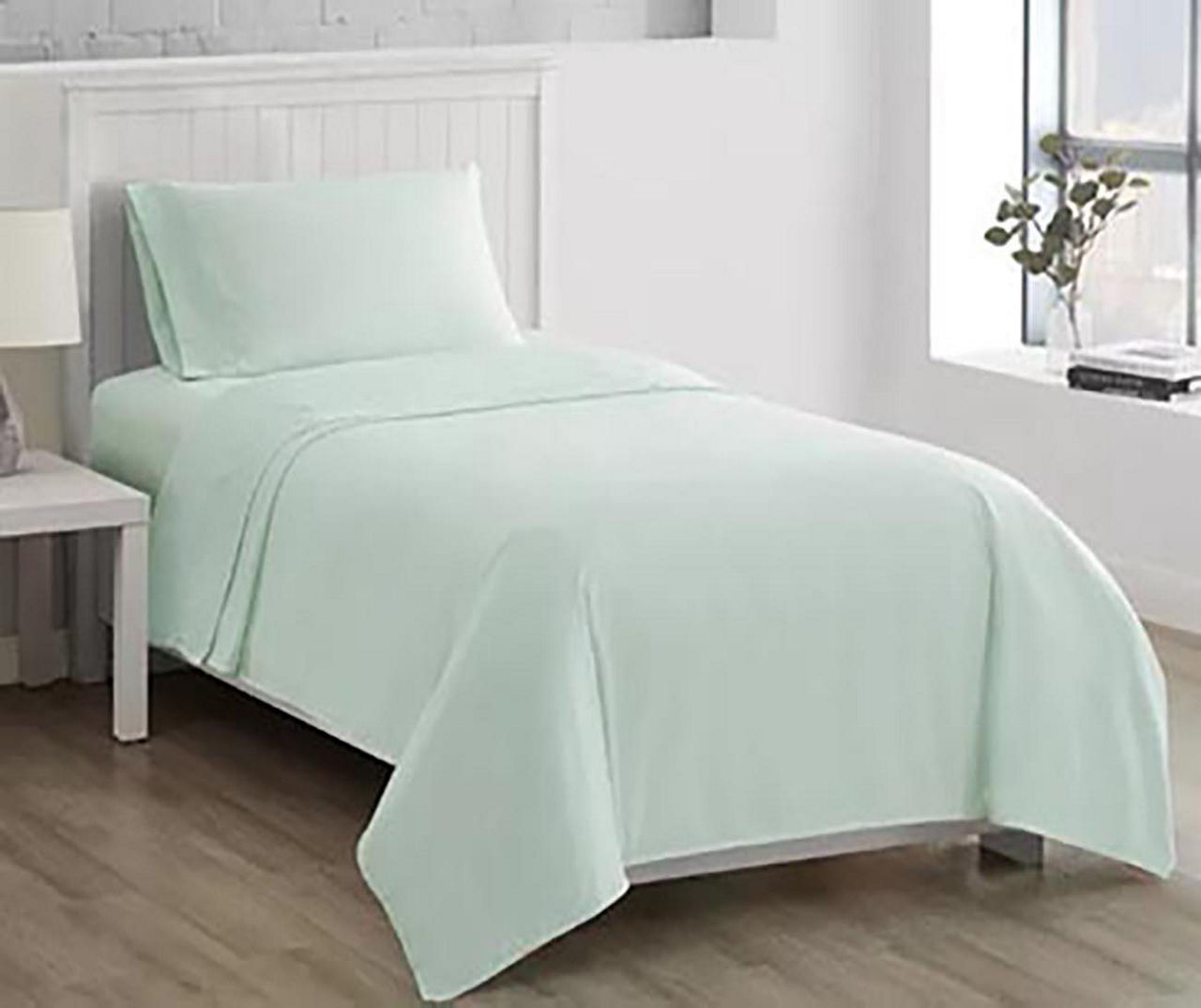 4PC Light Mint Sage Green Bed Sheet Set Microfiber Also Bulk Lot Wholesale