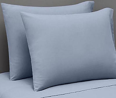 Zen Blue Microfiber Standard Pillowcase, 2-Pack