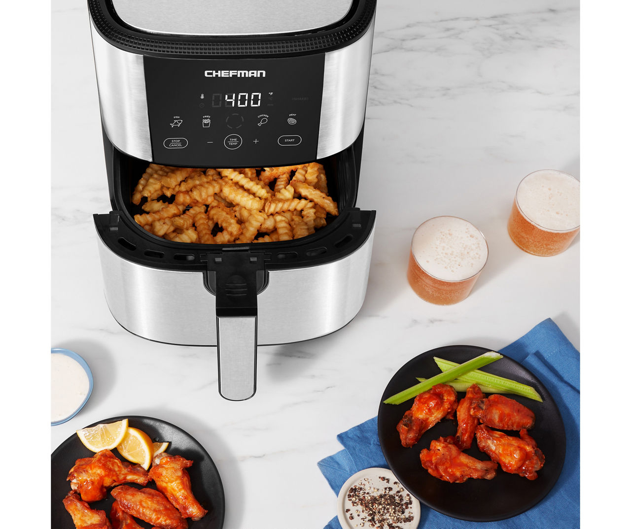 Gourmia 8-Qt. Stainless Steel Digital Air Fryer for Sale in