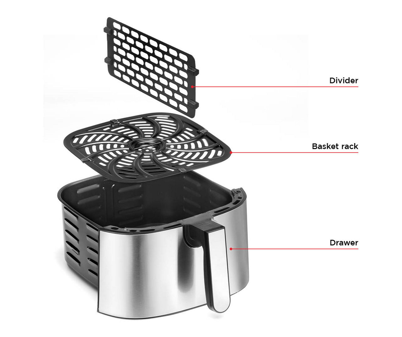 Chefman TurboTouch Easy View Air Fryer, 1500W, 8 qt.