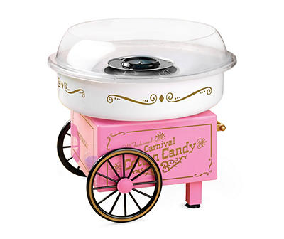 Pink & White Wheeled Cotton Candy Maker