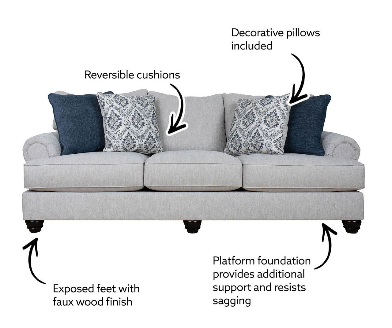 Dolomite Chalk Sofa