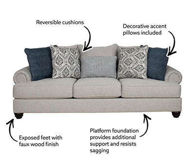 Dolomite Linen Sofa