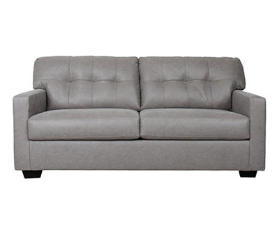 Battstone Graphite Faux Leather Sofa
