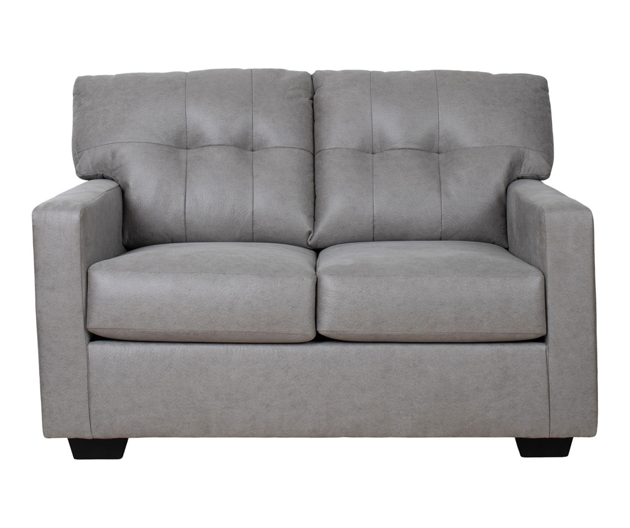 Signature Design By Ashley Battstone Graphite Faux Leather Loveseat
