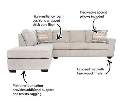 Broyhill Dudlee Bisque Sectional