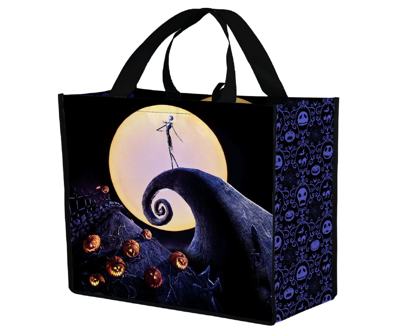 Disney Nightmare Before Christmas Black Jack on a Hill X Large Reusable Tote Big Lots