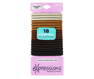Expressions Neutral 18-Count Hair Tie Set