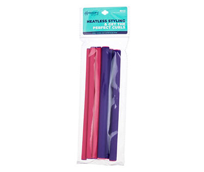 Expressions Pink & Purple Twist Foam Hair Rollers, 8-Pack