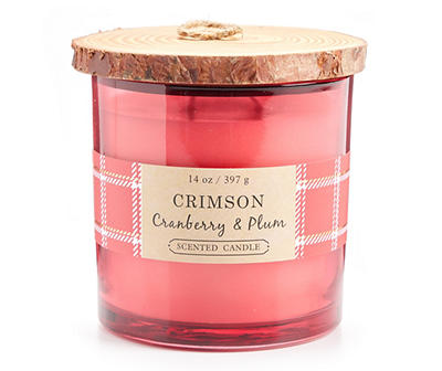 Crimson Cranberry & Plum 2-Wick Candle, 14 Oz.
