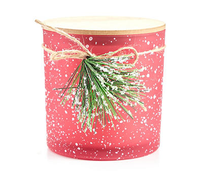 Cranberry Wreath 2-Wick Frosted Snow Candle, 14 Oz.