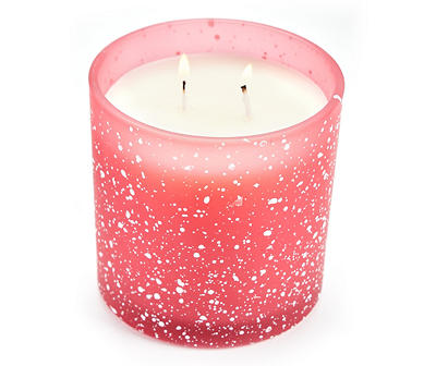 Cranberry Wreath 2-Wick Frosted Snow Candle, 14 Oz.