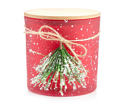 Cinnamon Spice 2-Wick Frosted Snow Candle, 14 Oz.