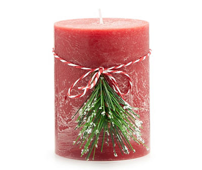 Santa's Workshop Cinnamon Cheer Pillar Candle, (4")