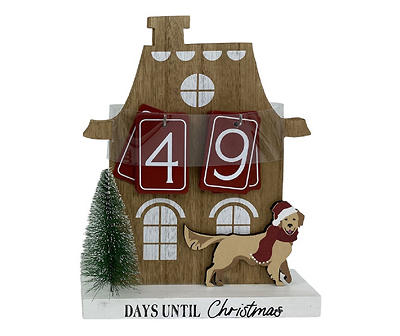 Santa's Workshop "Days Until Christmas" Dog & House Tabletop Countdown Calendar