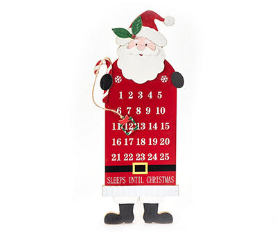 Santa's Workshop "Sleeps Until Christmas" Santa Body Easel Countdown Calendar