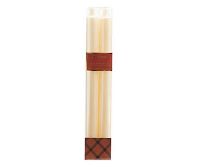 Festive Gathering White Taper Candles, 4-Pack
