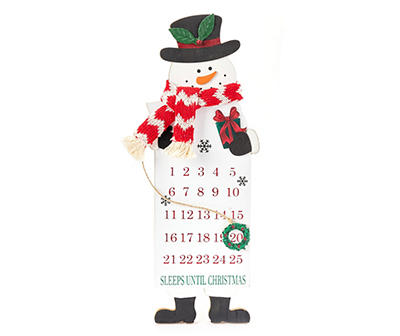 Santa's Workshop "Sleeps Until Christmas" Snowman Body Easel Countdown Calendar