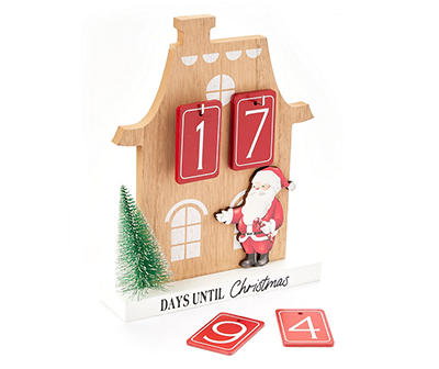 Santa's Workshop "Days Until Christmas" Santa & House Tabletop Countdown Calendar