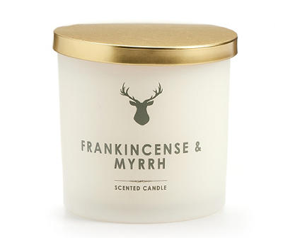 Frankincense & Myrrh 2-Wick Frosted Glass Candle, 14 Oz.