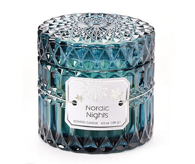 Frosted Forest Nordic Nights Cut Glass Candle, 6.5 Oz.