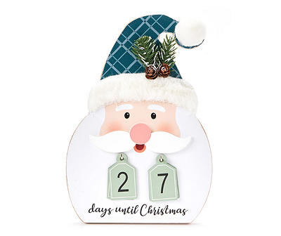 Frosted Forest "Days Until Christmas" Santa Easel Countdown Calendar