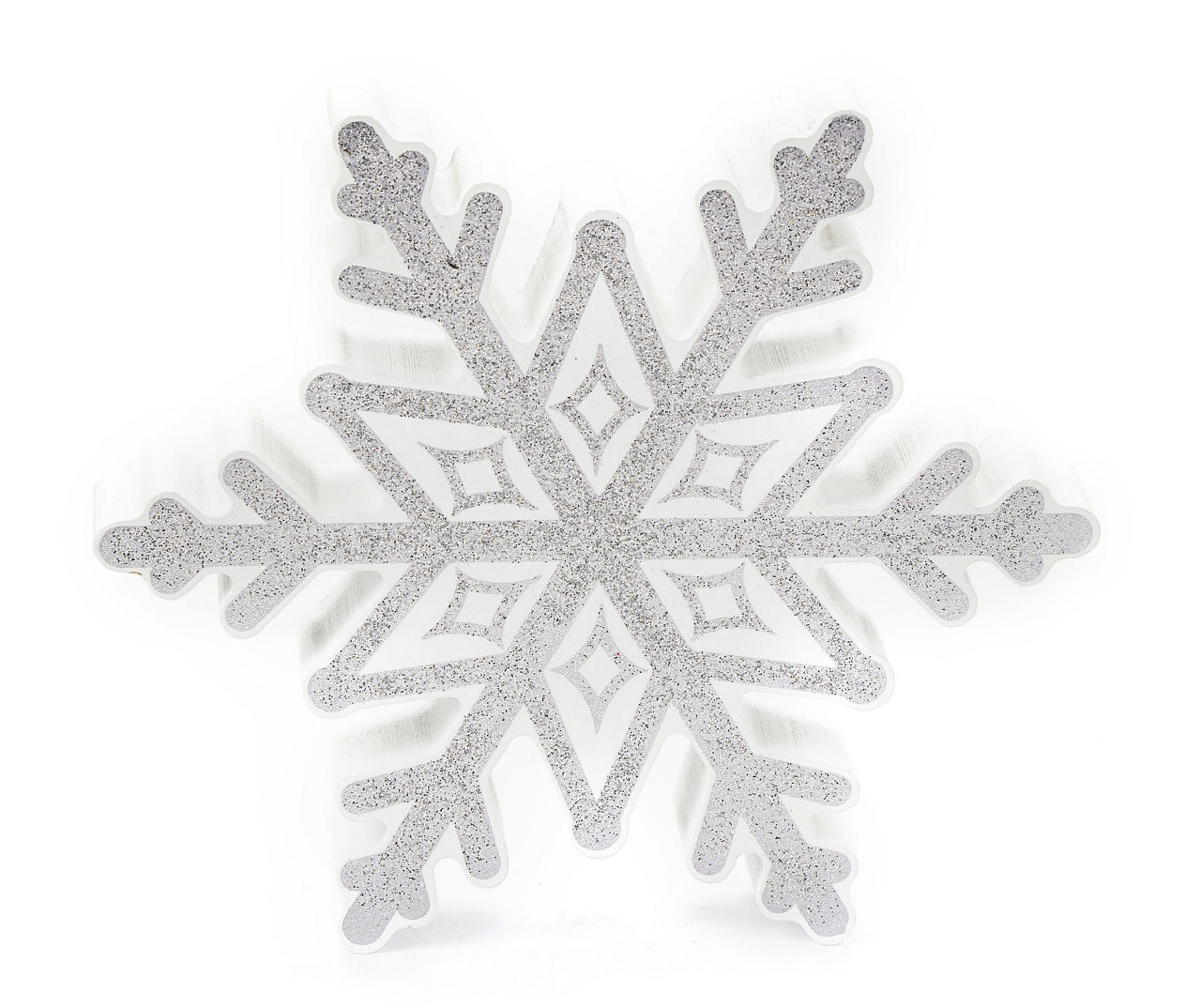 Winter Wonder Lane Frosted Forest Silver Glitter Snowflake Tabletop
