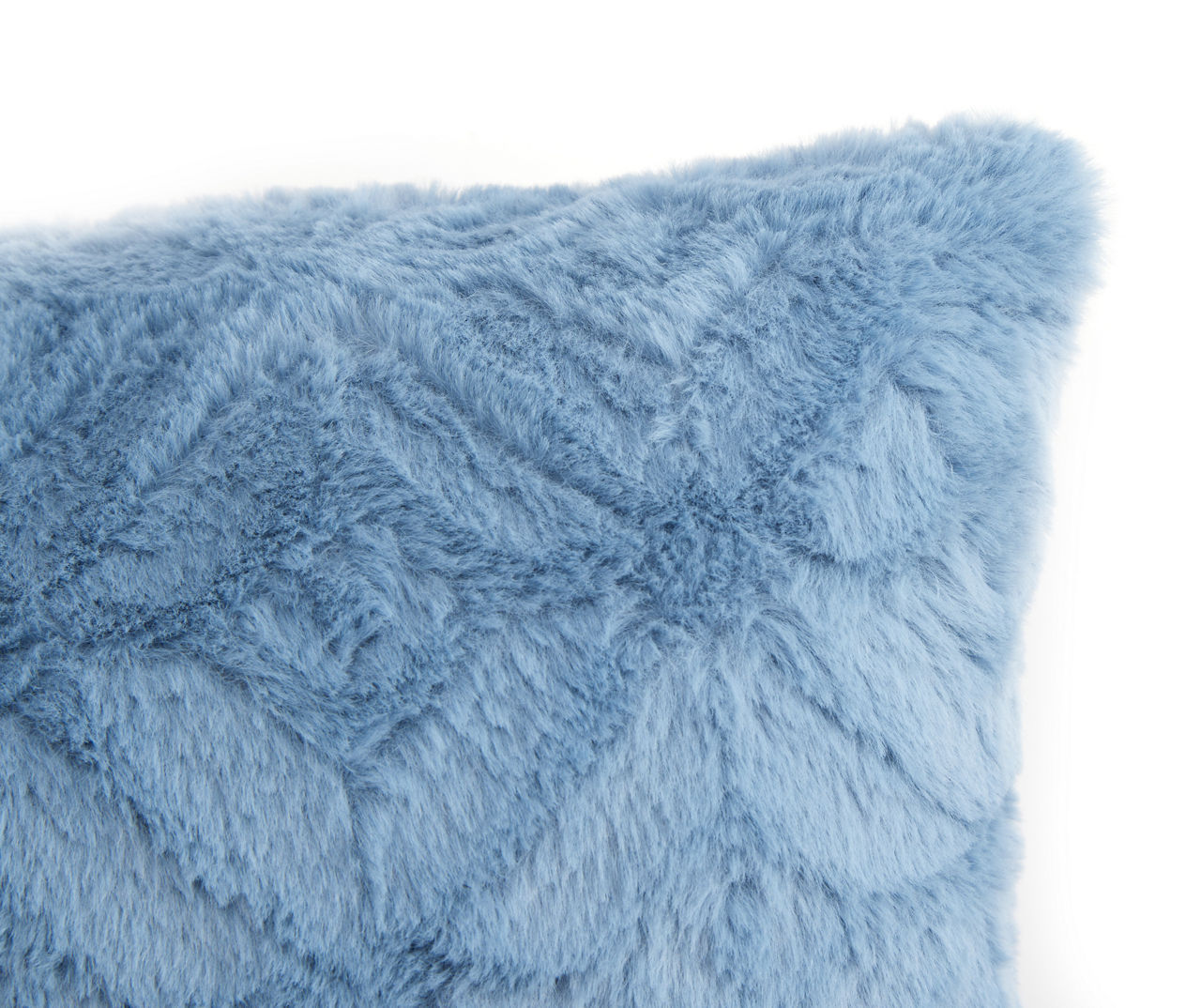 Light blue fur online pillow