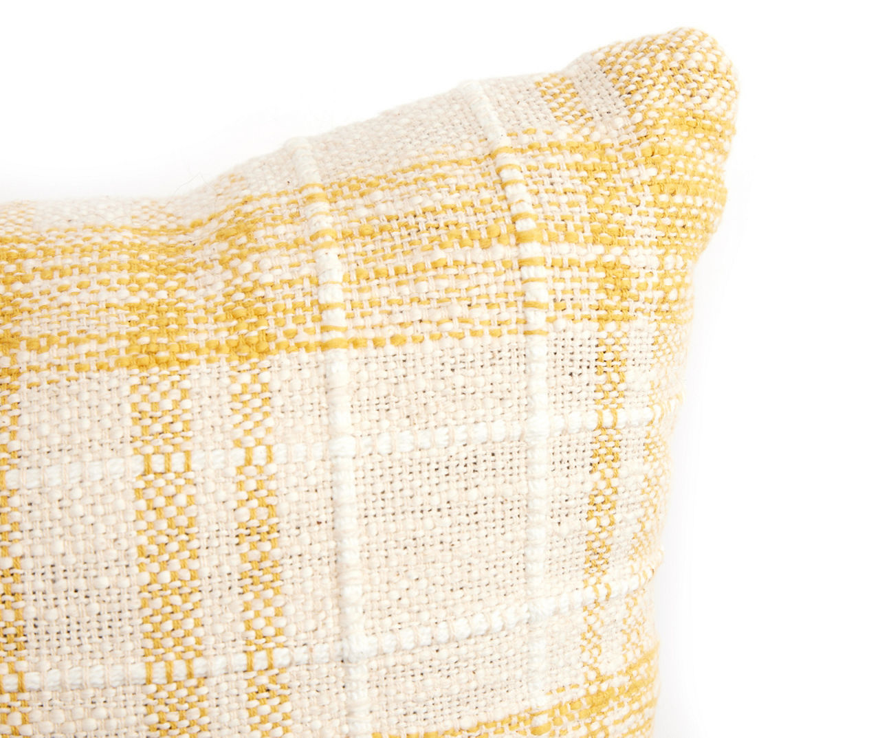 Golden Spice Beige Plaid Rectangle Throw Pillow Big Lots