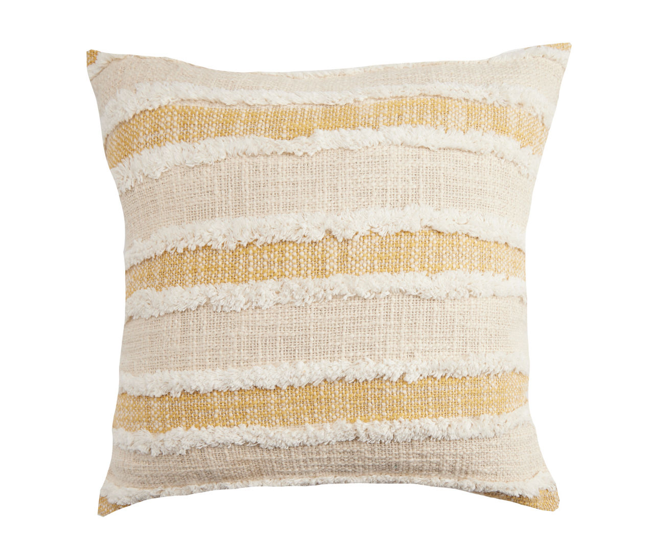 Ivory Striped Square Pillow