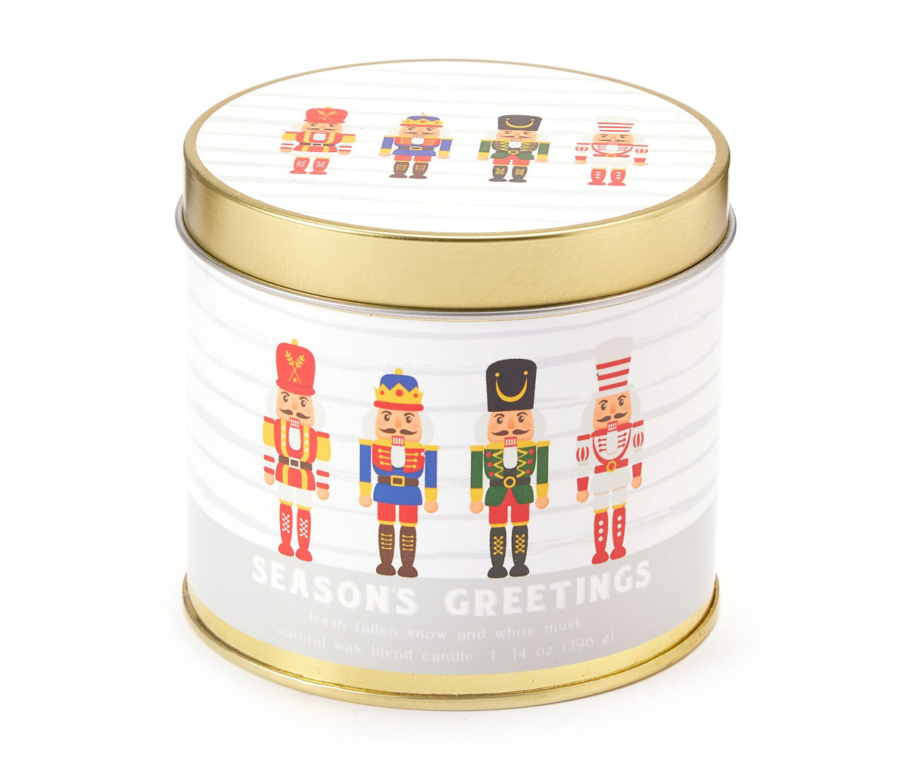 Season's Greetings 3-Wick Tin Candle, 14 Oz.